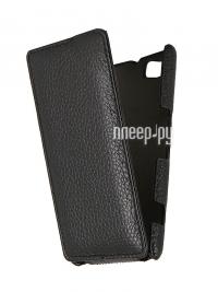 Аксессуар Чехол Sony ST23i Xperia M Clever Case Shell тисненая кожа Black