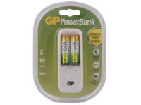 Зарядное устройство GP PowerBank 410GS + 2 ак. AA 1300 mAh (PB410GS130-2CR2)