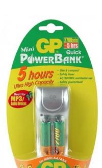 Зарядное устройство GP PowerBank Mini Quick + 2 ак. AA 2700 mAh (PB25GS270-U2/2CR2)
