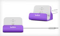 Аксессуар Док-станция Belkin ChargeSync Dock для iPhone 5 Purple F8J045btPUR