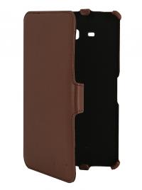 Аксессуар Чехол Ainy for Samsung Galaxy Tab 3 Lite SM-T110 BB-S407 боковой, кожаный Brown
