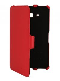 Аксессуар Чехол Ainy for Samsung Galaxy Tab 3 Lite SM-T110 BB-S407 боковой, кожаный Red