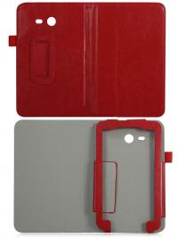 Аксессуар Чехол Ainy for Samsung Galaxy Tab 3 Lite SM-T110 BB-S431 боковой, кожаный Red