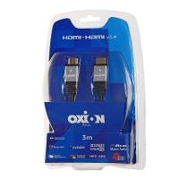 Аксессуар Oxion Люкс HDMI / HDMI V1.4 3m OX-HDMI3V1.4LXY-BL