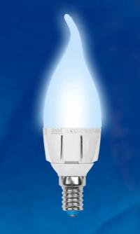 Лампочка Uniel LED-CW37-6W/NW/E14/FR/DIM ALP01WH свеча на ветру