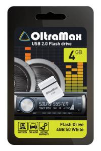 USB Flash Drive 4Gb - OltraMax 50 White OM004GB-mini-50-W