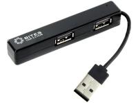 Хаб USB 5bites HB24-204BK USB 4 ports Black