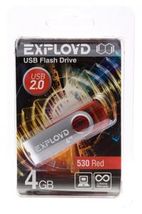 USB Flash Drive 4Gb - Exployd 530 Red EX004GB530-R