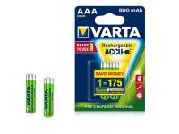 Аккумулятор AAA - Varta 800mAh BL2 Ready2Use LongLife (2 штуки) 56703