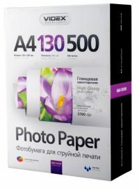 Фотобумага Videx HGA4-130/500 A4 130g/m2 глянцевая 500 листов