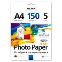 Фотобумага Videx WTTA4-150/5 A4 150g/m2 ТЕРМОПЕРЕНОС, светлые ткани 5 листов