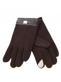 Теплые перчатки для сенсорных дисплеев iCasemore кашемировые с пряжкой Brown