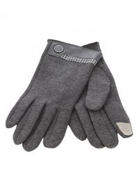 Теплые перчатки для сенсорных дисплеев iCasemore кашемировые с кнопкой Grey