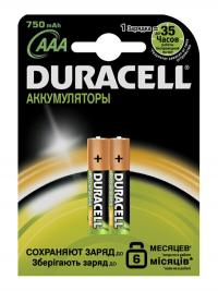 Аккумултор AAA - Duracell HR03 750 mAh BL2 (2 штуки)