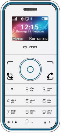 Сотовый телефон Qumo Push mini White Blue