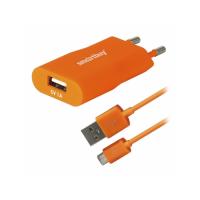 Зарядное устройство SmartBuy Satellite Combo USB + MicroUSB 1А SBP-2650 Orange