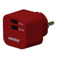 Зарядное устройство SmartBuy Volt 2xUSB 3.1A SBP-2300 Dark Red