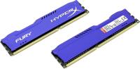 Модуль памяти Kingston HyperX Fury Blue DDR3 DIMM 1333MHz PC3-10600 CL9 - 8Gb KIT (2x4Gb) HX313C9FK2/8