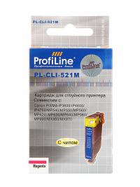 Картридж ProfiLine PL-CLI-521M для Canon Pixma IP3600/IP4600/MP540/MP550/MP620/MP630/MP980 с чипом