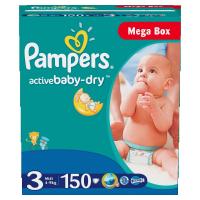Подгузники Pampers Active Baby-Dry Midi 4-9кг 150шт 4015400265207