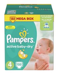 Подгузники Pampers Active Baby-Dry Maxi 8-14кг 132шт 4015400265238