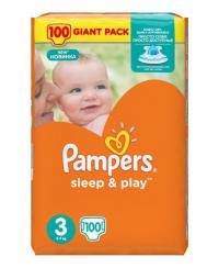 Подгузники Pampers Sleep & Play Midi 5-9кг 100шт 4015400354239
