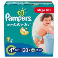 Подгузники Pampers Active Baby-Dry Maxi Plus 9-16кг 120шт 4015400264972