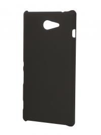 Аксессуар Чехол-накладка Sony Xperia M2 BROSCO пластиковый Black M2-BACK-03-BLACK