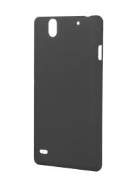 Аксессуар Чехол-накладка Sony Xperia C4 BROSCO пластиковый Black C4-SOFTTOUCH-BLACK