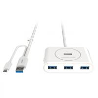 Хаб USB Ugreen USB 2.0-4 Ports 0.8m White UG-20284