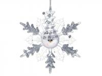 Новогодний сувенир Luazon Снежинка снеговик White 1077318