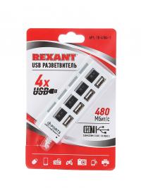 Хаб USB Rexant 18-4104-1 USB 4 ports White