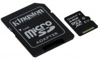 Карта памяти 64Gb - Kingston Micro Secure Digital XC Class 10 UHS-I SDC10G2/64GB с переходником под SD