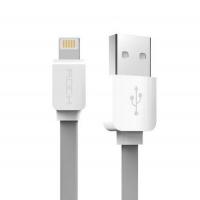Аксессуар Rock Flat USB - Lightning 1m Grey