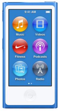 Плеер APPLE iPod Nano - 16Gb Blue MKN02RU/A