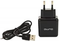 Зарядное устройство Qumo 2 USB + MFI APPLE 8pin Black 20063