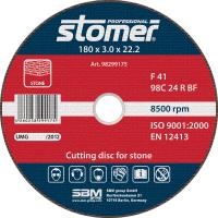 Диск Stomer CS-180 отрезной, по камню 180x3x22.2mm