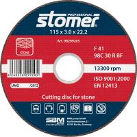 Диск Stomer CS-115 отрезной, по камню 115x3x22.2mm