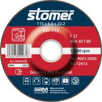 Диск Stomer GD-115 шлифовальный, по металлу 115x6.0x22.2mm