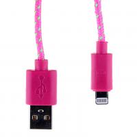 Аксессуар Glossar USB A - APPLE Lightning CORD-1 Rose 33938