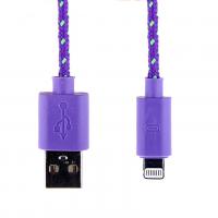 Аксессуар Glossar USB A - APPLE Lightning CORD-1 Purple 33941