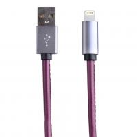 Аксессуар Activ USB / Lighting Leather для APPLE iPhone 5 Violet-Gray 51575