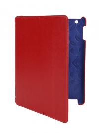 Аксессуар Чехол LuxCase Premium для iPad 2/3/4 Гладкая кожа Red 10364