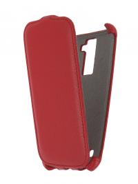 Аксессуар Чехол LG K10 K410 Activ Flip Case Leather Red 57472