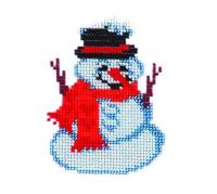 Набор для творчества Бисеринка Снеговик для вышивания бисером Б-0036