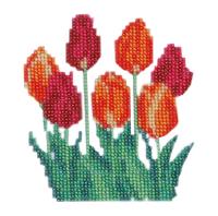 Набор для творчества Бисеринка Тюльпаны для вышивания бисером Б-0061