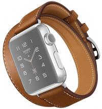 Аксессуар Комплект ремешков APPLE Watch 42mm ROCK Genuine Leather Watch Strap Brown