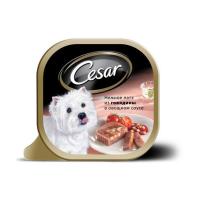 Корм Cesar Нежное патэ говядина, овощи 100g для собак 10083322/10070132