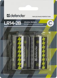 Батарейка C - Defender Alkaline LR14-2B (2 штуки) 56032