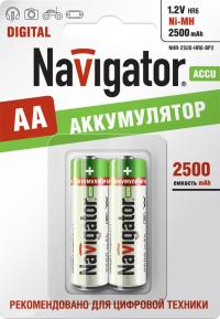 Аккумулятор AA - Navigator 94 464 2500 mAh Ni-MH (2 штуки)
